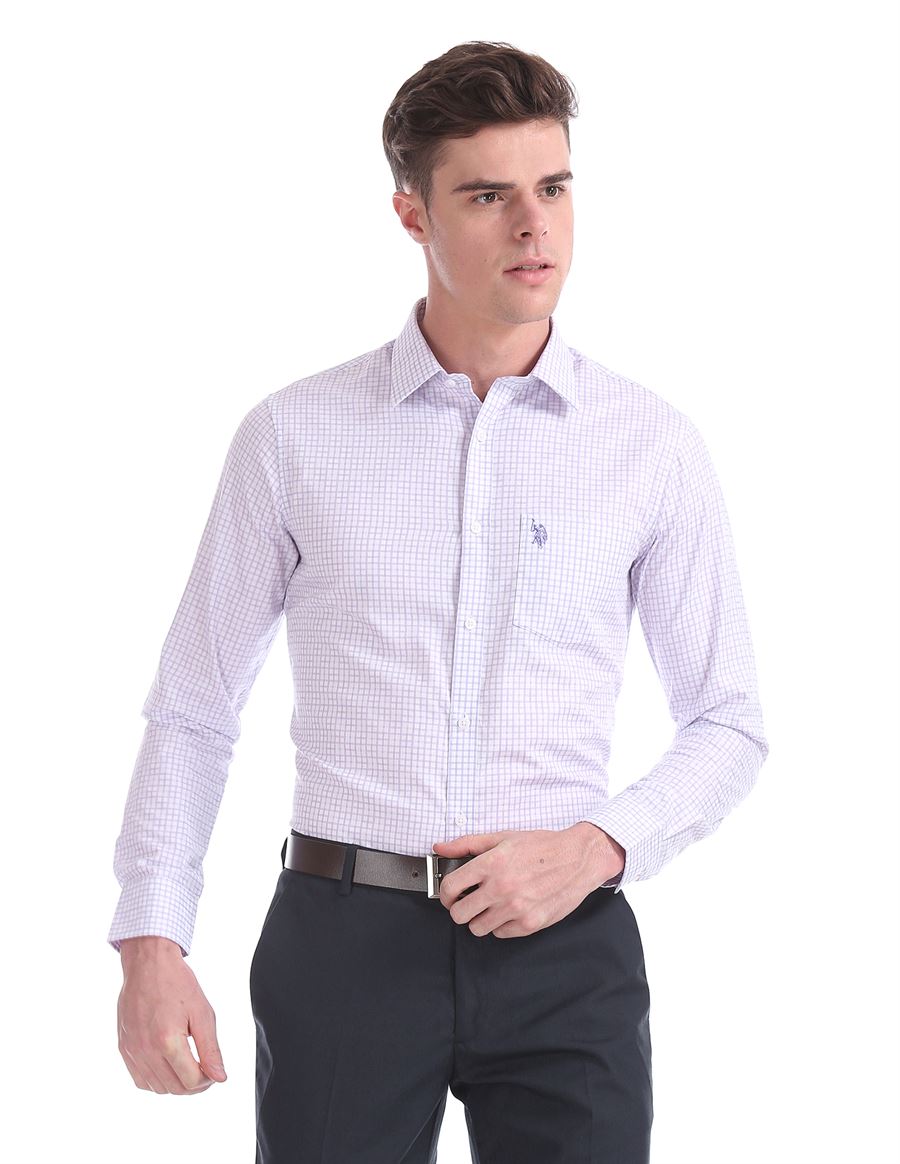 U.S. Polo Assn. Men Casual Wear Checkered Shirt